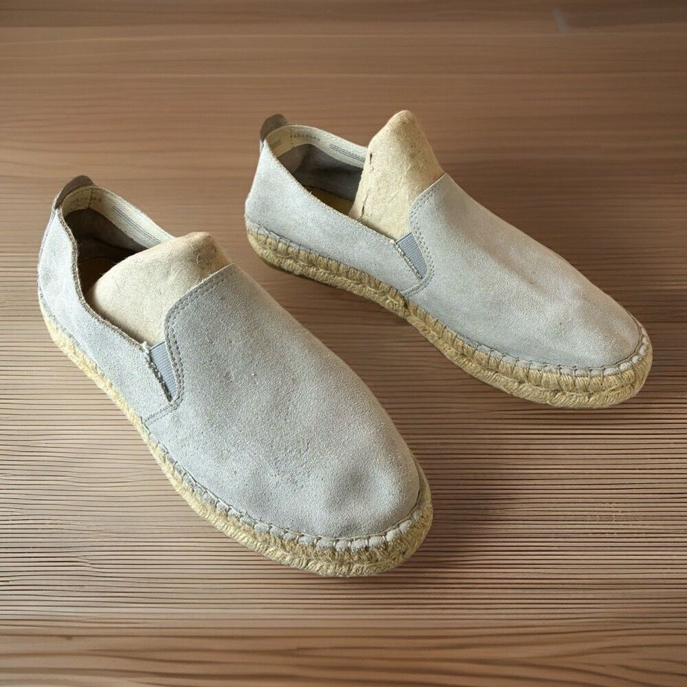 Fabiolas Suede Espadrille Flats Slip On Made in Spain Women's Size 37 US 7